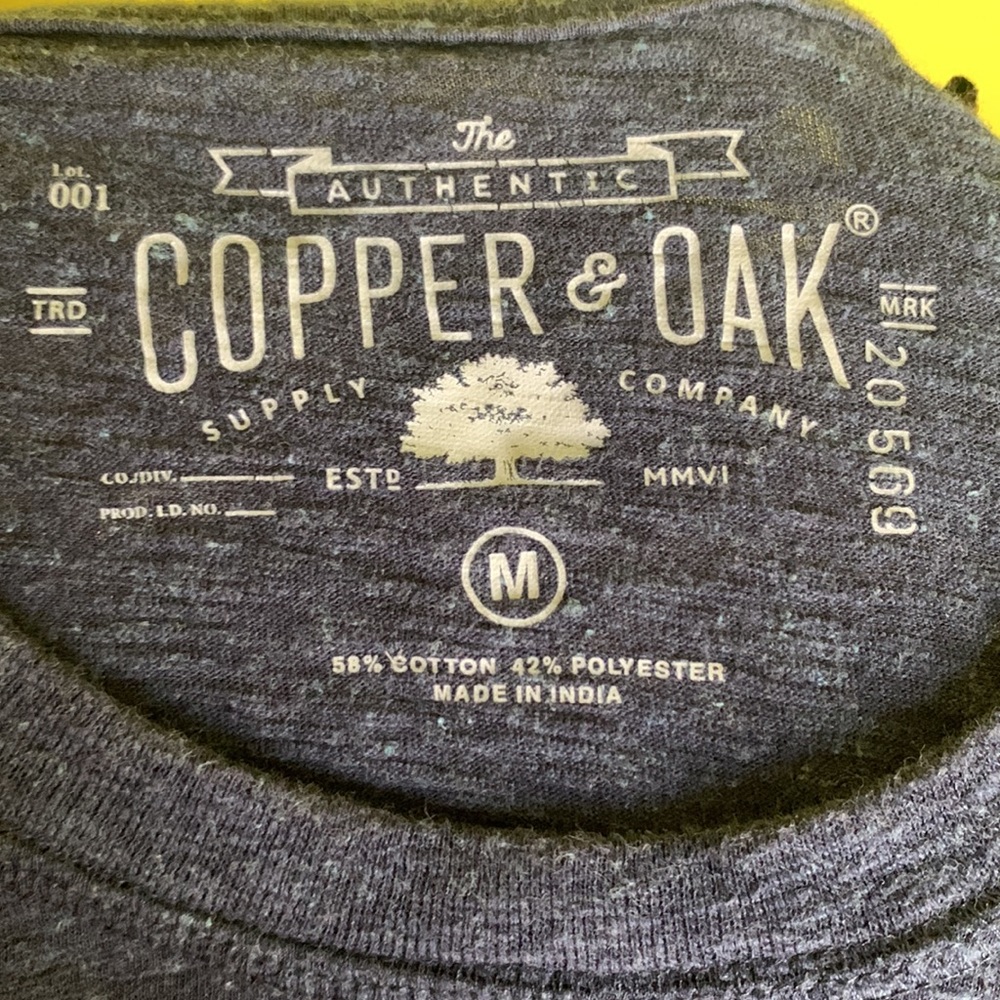 COPPER & OAK Dark Indigo Men’s Shirt - Picture 3 of 6